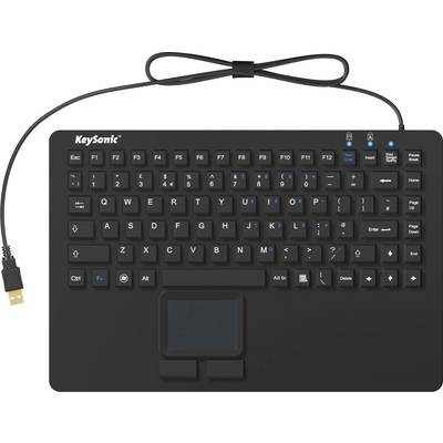 KeySonic KSK-5230IN​ tastatur Industriel USB QWERTY UK engelsk Sort