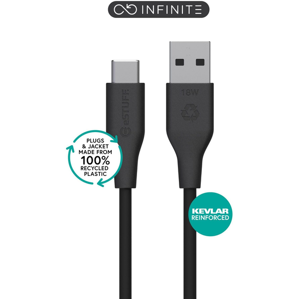 eSTUFF ES605280 cavo USB USB 2.0 2 m USB C USB A 60 W Nero