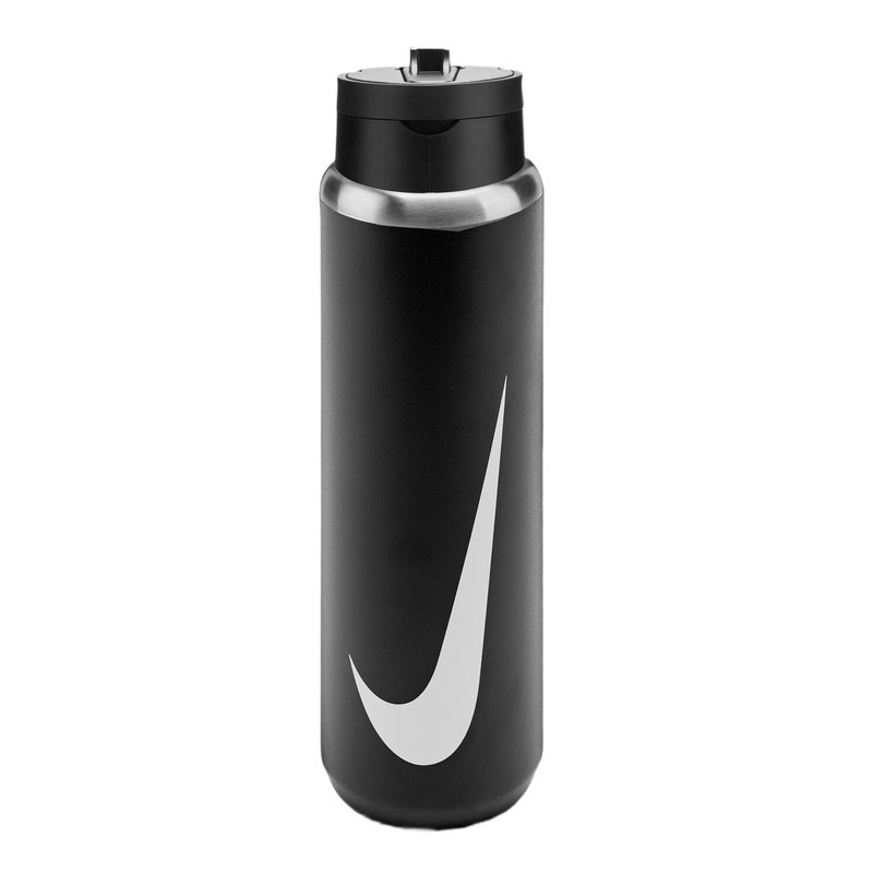 Nike Recharge 700 ml - rozsdamentes acél, vákuumszigetelt, szivárgásmentes, fekete szín (887791805409)