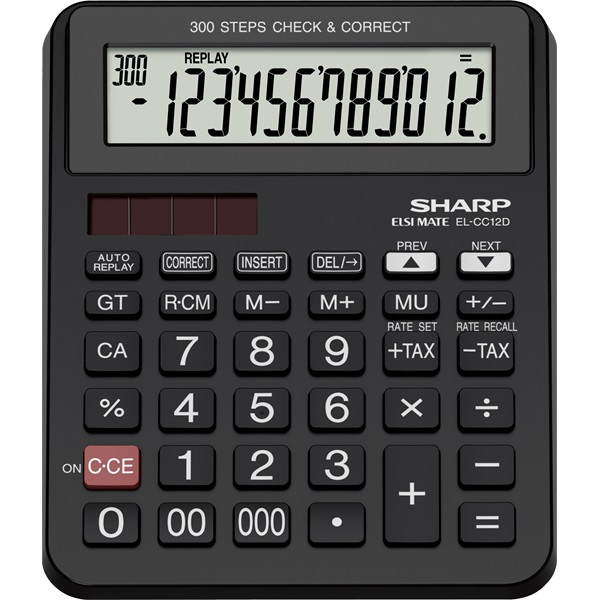 Sharp EL-CC12D Üzleti számológép - Fekete (EL-CC12D)