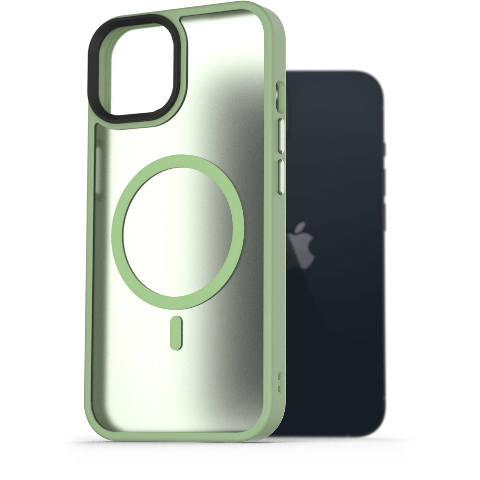 AlzaGuard Matte Case iPhone 13 MagSafe zöld tok (AGD-PCMM38G)
