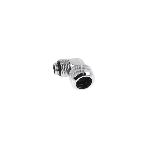 Eiszapfen 16mm HardTube Anschraubtülle 90° drehbar (chrom, G1/4 für Acryl-Messingrohre - Chrome)