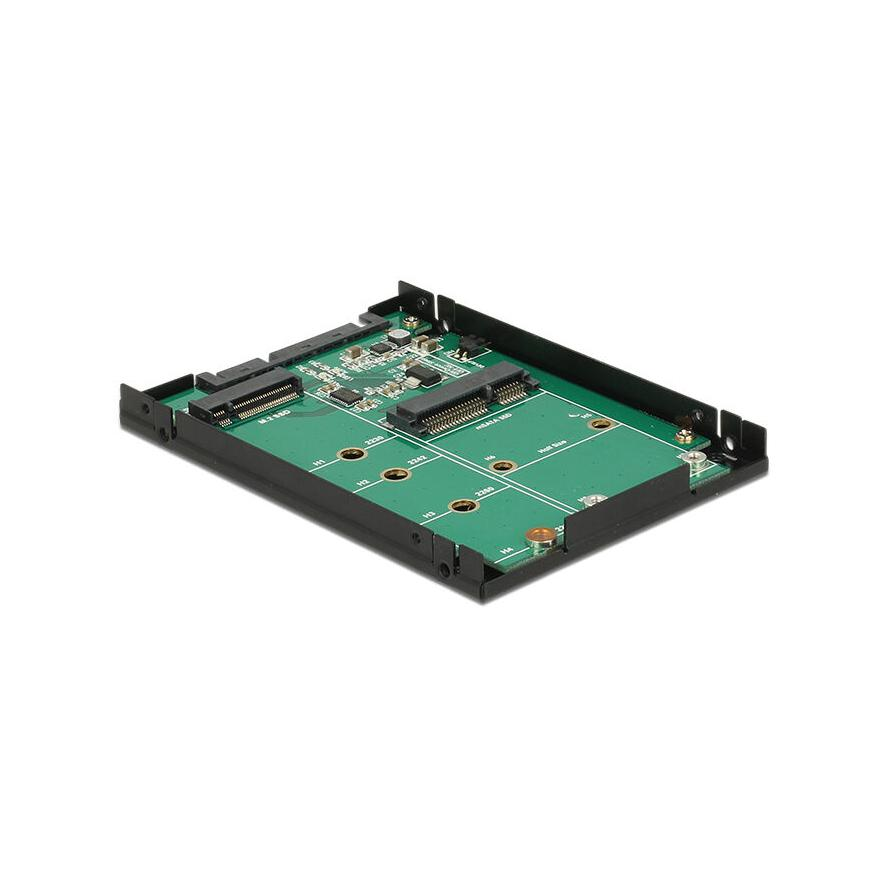 ADA Delock 62866 2.5”-os SATA-átalakító, 22 tus > 1 x M.2 B-kulcs nyílás + 1 x mSATA - 9,5 mm (62866)