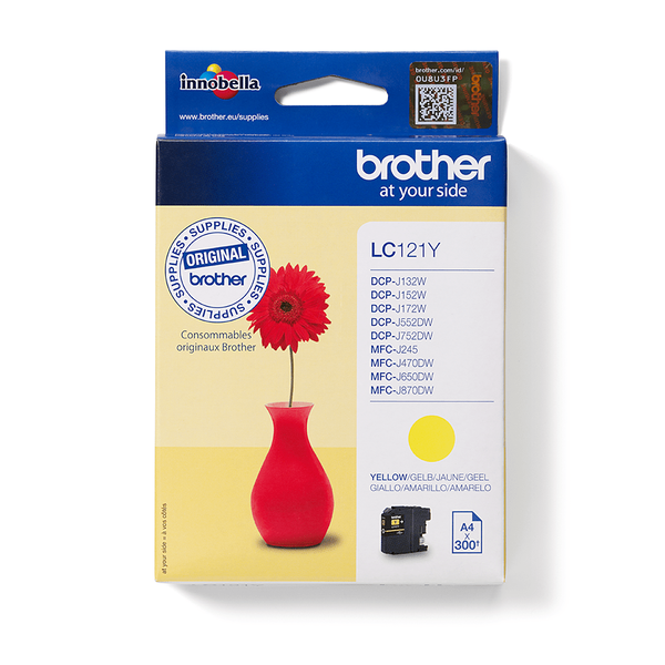 Brother LC-121Y blækpatron 1 stk Original Gul
