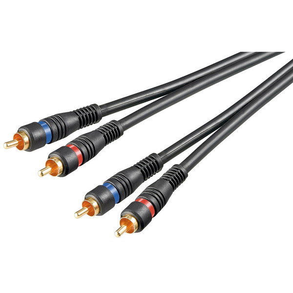 Cable Rca 2 Machos A 2 Rca 2 Machos 10 Metros Alta Calidad Ofc 50120 Goobay