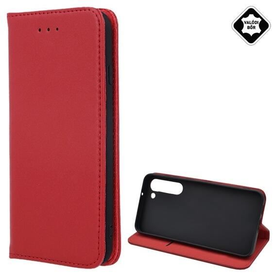 Gigapack Samsung Galaxy S23 Plus (SM-S916) valódi bőr fliptok bordó (GP-134965) (GP-134965)