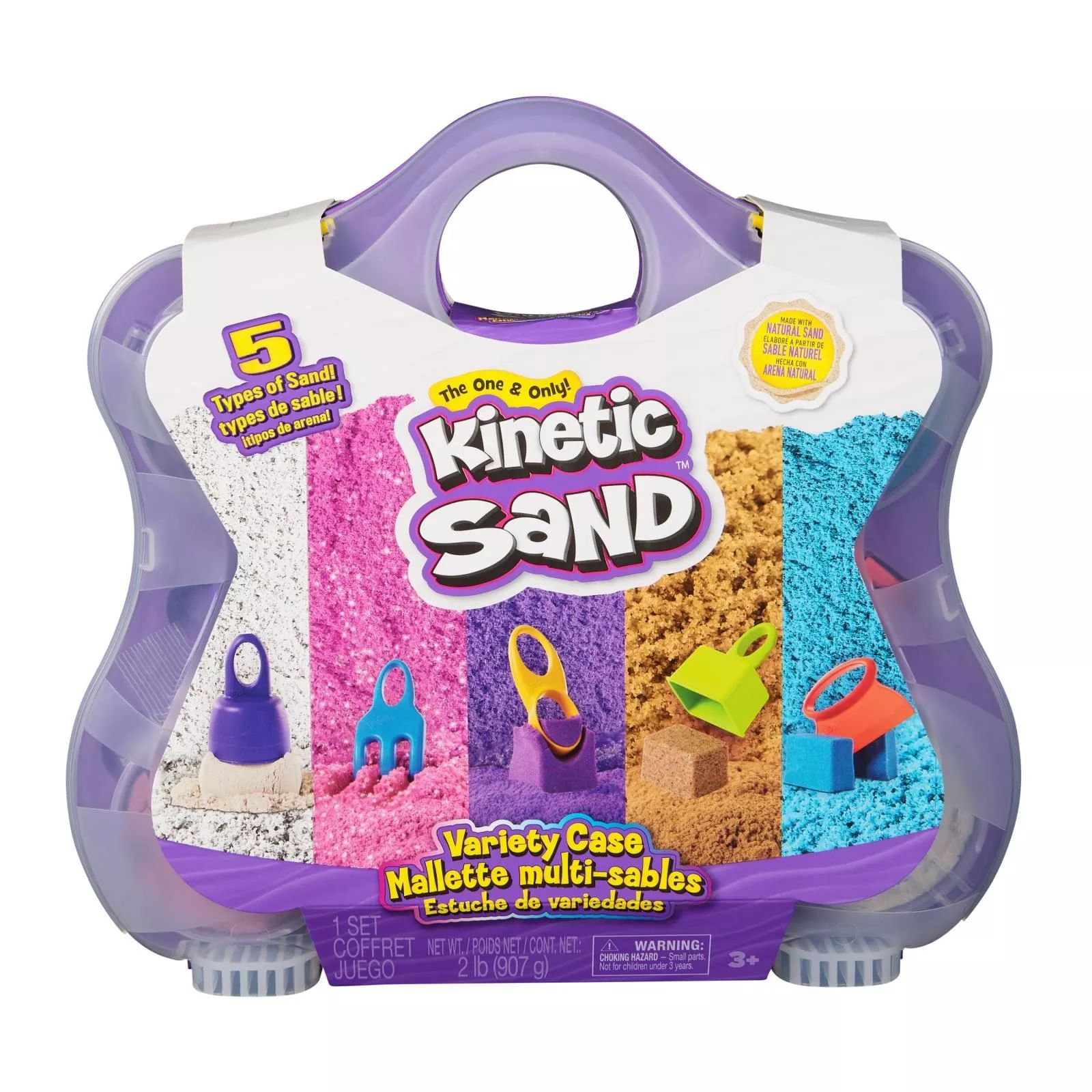 Spin Master Kinetic Sand Utazótáska 5 féle homokkal (6069784)