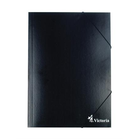Victoria A4 Karton gumis mappa - Fekete (IDPG01)