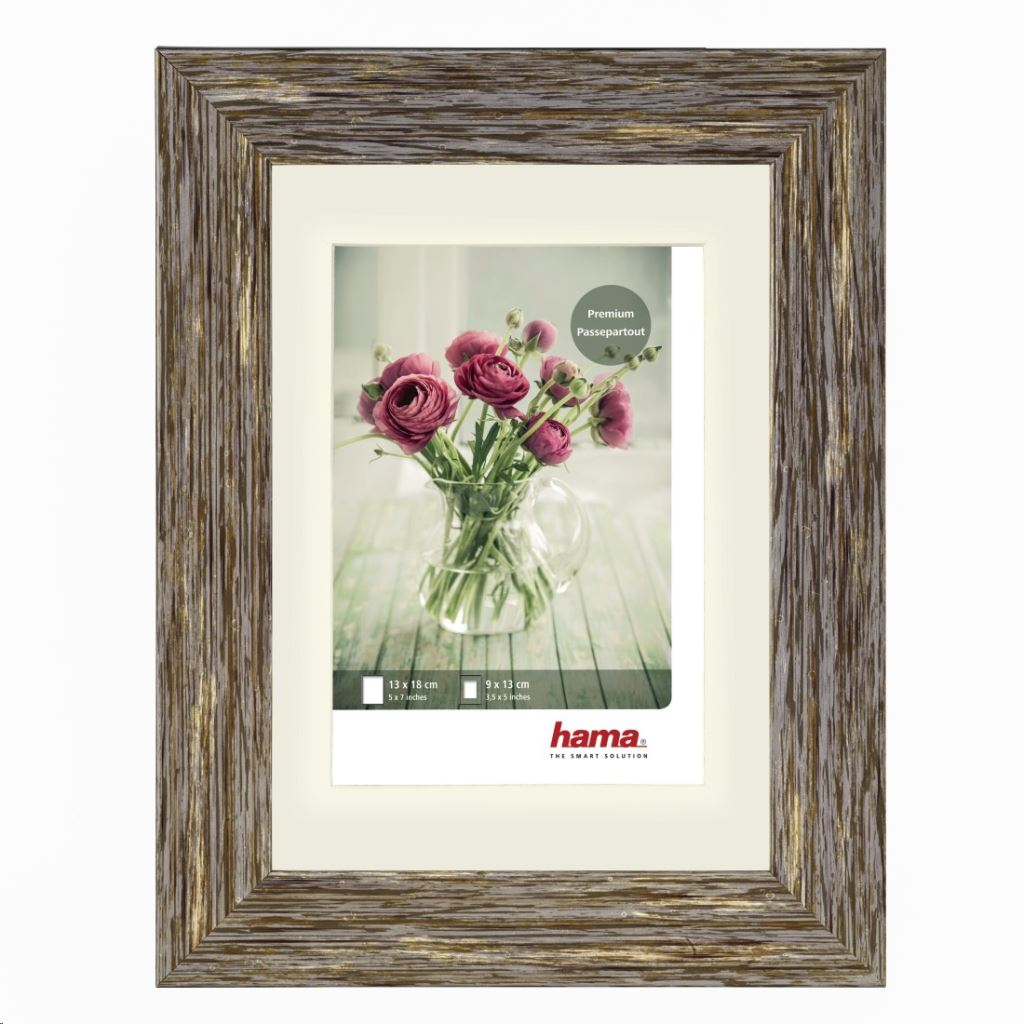 Hama 175278 Chalet műanyag keret 13x18 cm-es barnásszürke (175278)