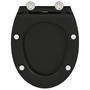 Gyorsan Oldható WC Ülőke Puha Zárral Duroplast Fekete