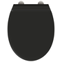 Gyorsan Oldható WC Ülőke Puha Zárral Duroplast Fekete
