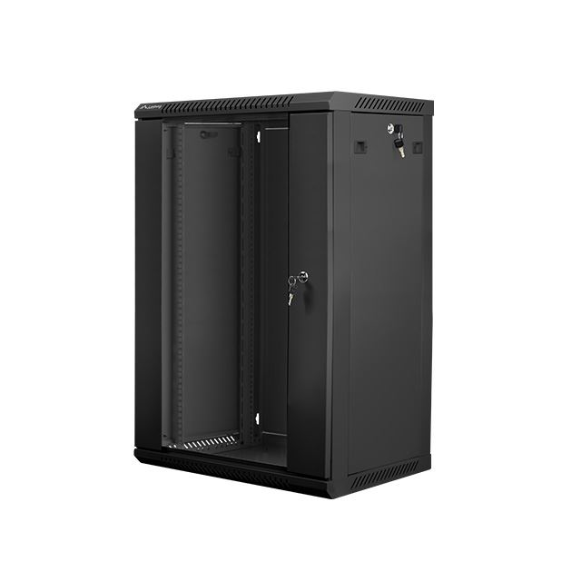 Lanberg 18U 19" fali rack szekrény 600x450mm fekete (WF01-6418-10B) (WF01-6418-10B)