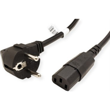BACHMANN Netzkabel gerade IEC-Buchse schwarz 1m