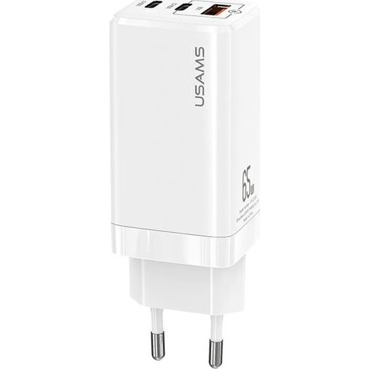 Мини зарядно устройство USAMS CC110 Gan 65W бяло
