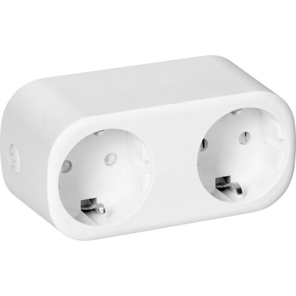 Tuya Smart Wi-Fi Dupla Vezeték Nélküli Elosztó, Schuko, Fehér