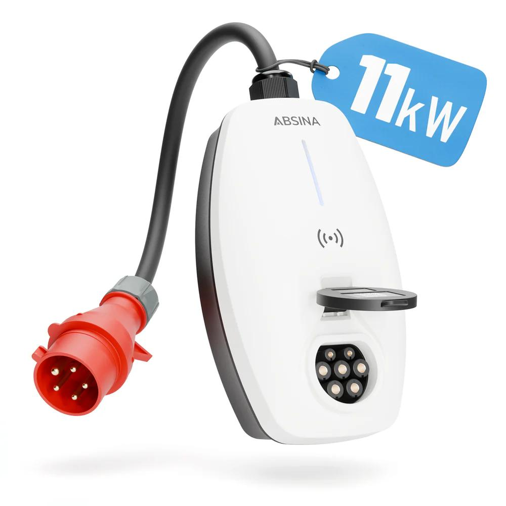 Absina 11kW, 16A, 3 fázisú elektromos autó fali töltő (301018) (301018)