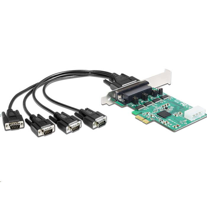 DeLock 4x Soros port bővítő kártya PCI-E (89335) (89335)
