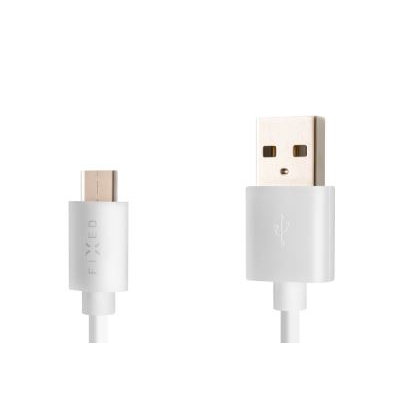 FIXED Long USB - USB-C adat-/töltőkábel 20W, 2m, fehér (FIXD-UC2M-WH) (FIXD-UC2M-WH)