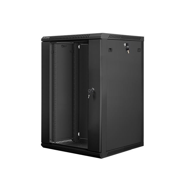 Závěsná skříň Lanberg WF01-6618-10B černá 19" 18U