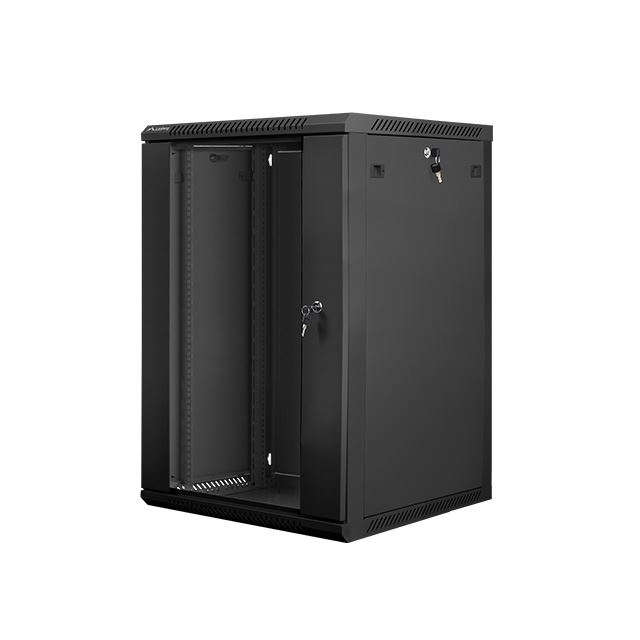Lanberg 18U 19" fali rack szekrény 600x600mm fekete (WF01-6618-10B) (WF01-6618-10B)