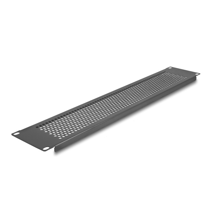 Delock 19 vakpanel kerek lyukakkal 2U fekete (67036) (67036)