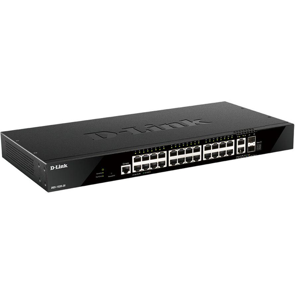 D-Link DGS-1520-28/E netværksswitch Administreret L3 10G Ethernet (100/1000/10000) 1U Sort