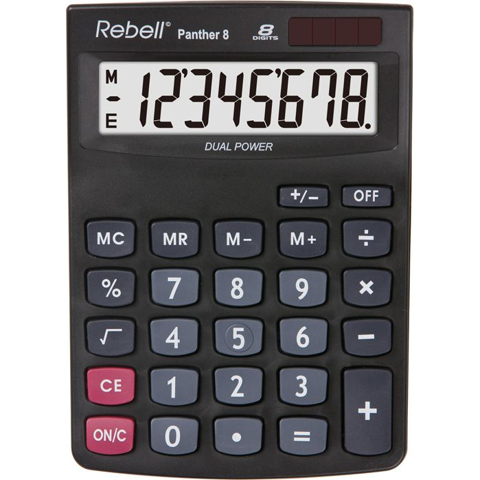REBELL - Panther 8 Asztali számológép, 8 számjegy (RE-PANTHER 8 BX)