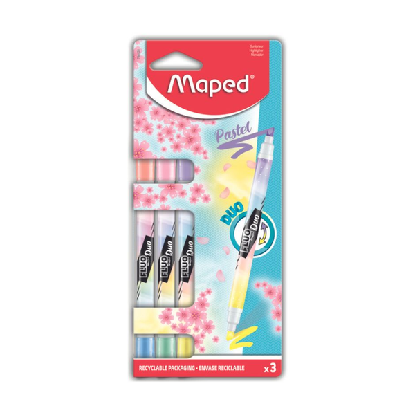 OBOUSTRANNÝ ZVÝRAZŇOVAČ MAPED FLUO DUO 6 KOL PASTEL