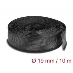 Delock fonott kábelharisnya tépőzárral 10m x 19mm fekete (19056) (Delock19056)