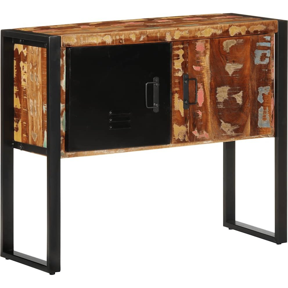 konzolszekrény többszínű 90x35x75 cm tömörfa újrahasznosított (4013572)