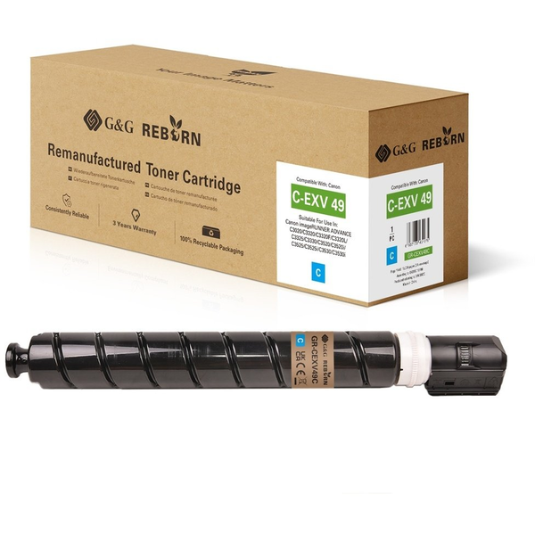Toner G&G Reborn Canon C-EXV 49 Cyan (22030)