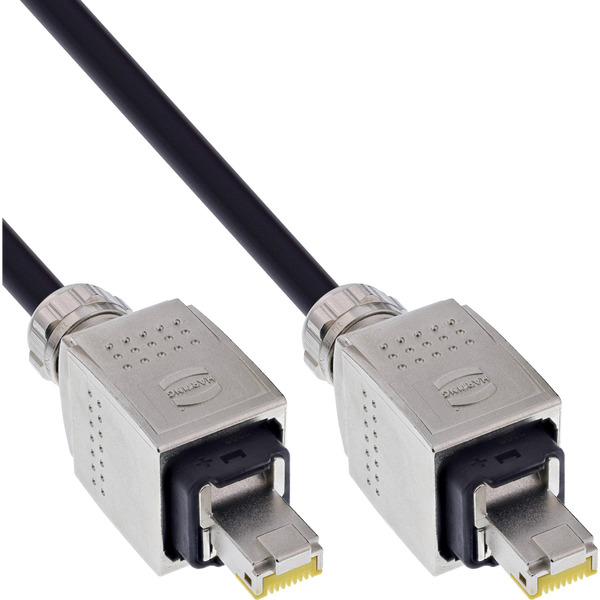 InLine 78594H netværkskabel Sort 90 m Cat6a S/FTP (S-STP)