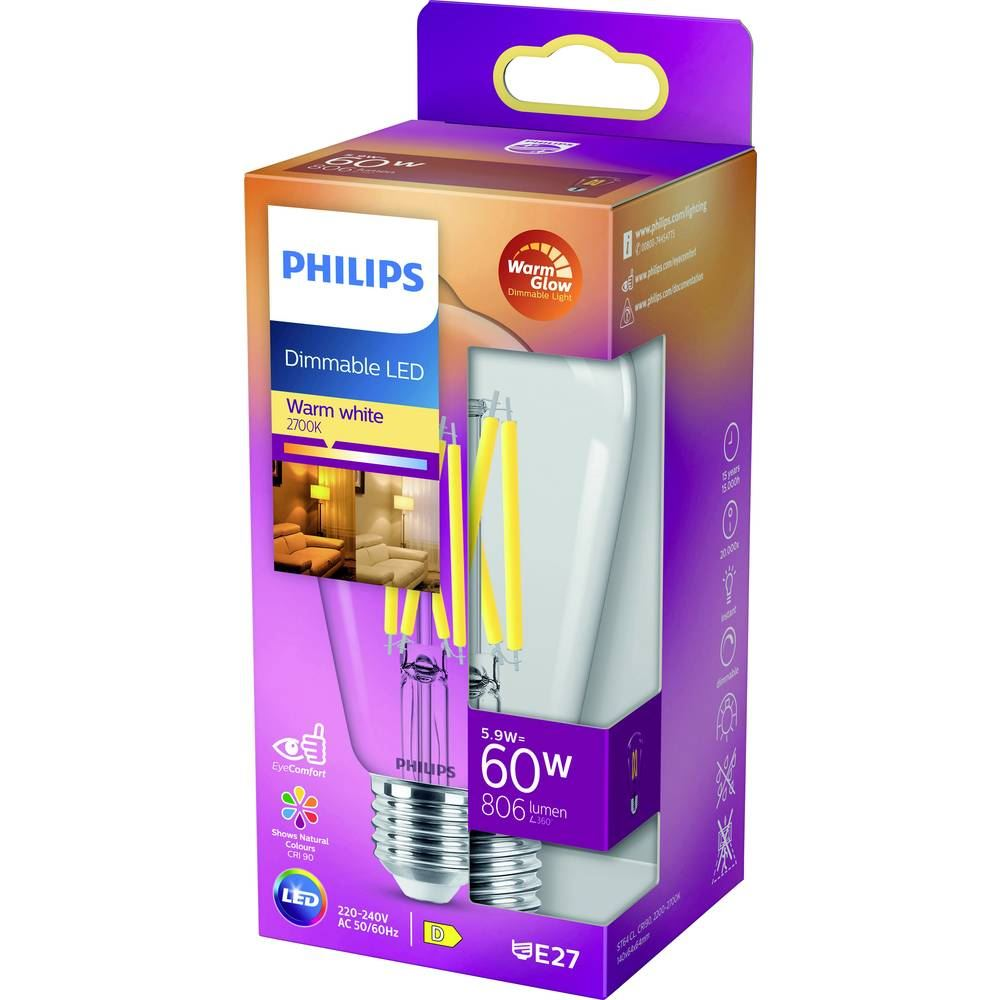 Philips E27 6W LED fényforrás meleg fehér (871951432391900) (871951432391900)
