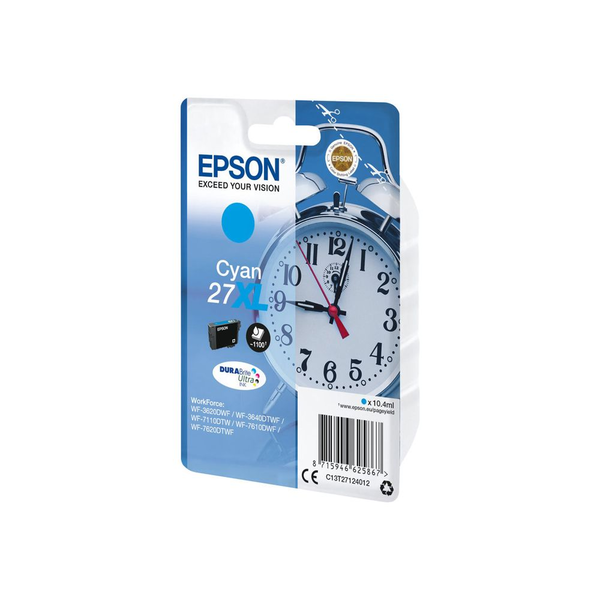 Epson Alarm clock C13T27124012 inkoustová náplň 1 kusů Originální Vysoká (XL) výtěžnost Azurová