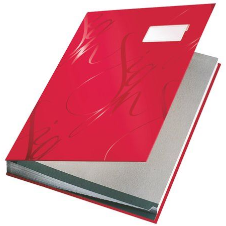 Leitz "Design" aláírókönyv A4 piros (E57450025) (57450025)