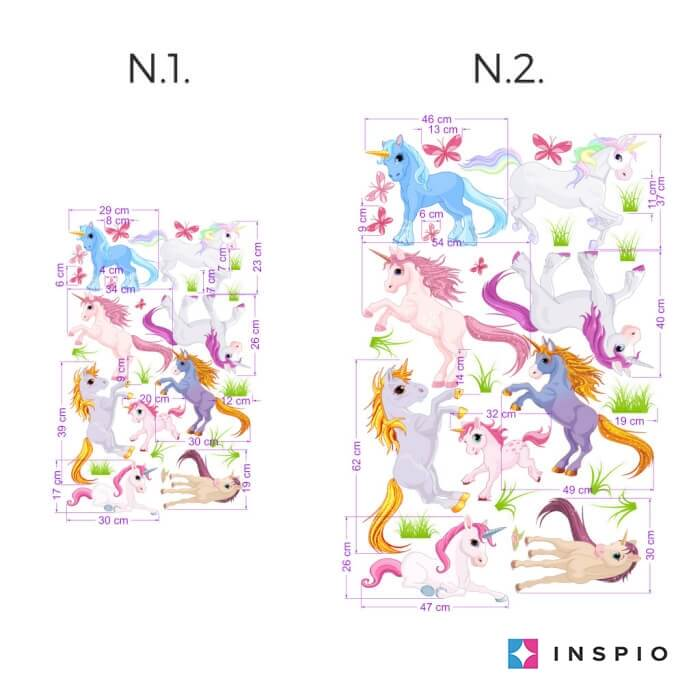 Falmatrica lányoknak - Unikornis család N.1 - Kicsi szett (3617f)
