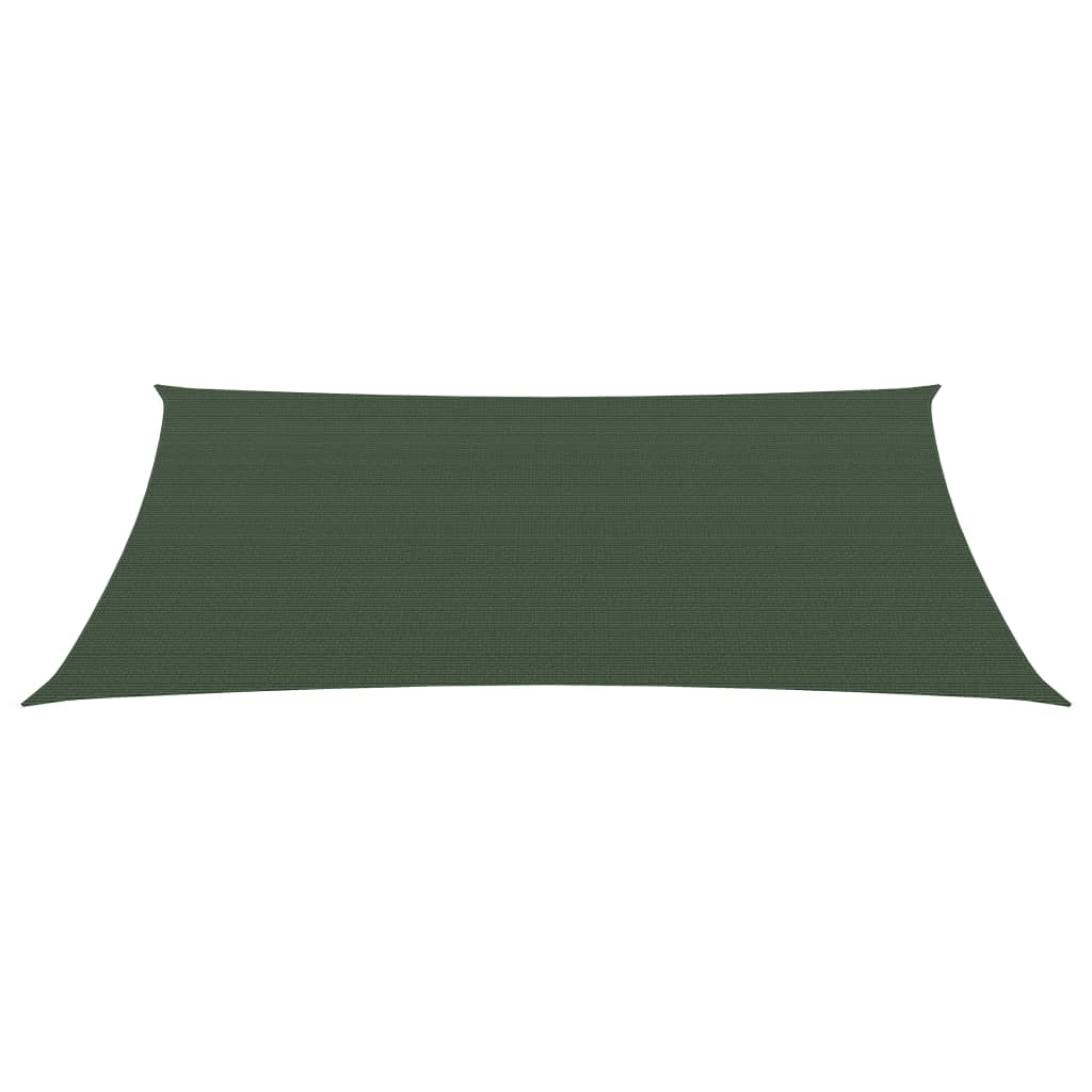 sötétzöld HDPE napvitorla 160 g/m² 5 x 6 m (311466)