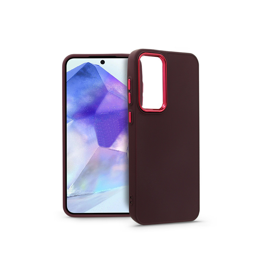 Samsung SM-A556 Galaxy A55 szilikon hátlap - Frame - bíbor (HF267963)