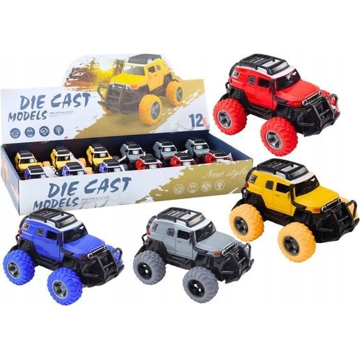  LeanToys Autko Terenowe 1:32 Metalowe Gumowe Koła Światła Dźwięki Napęd
