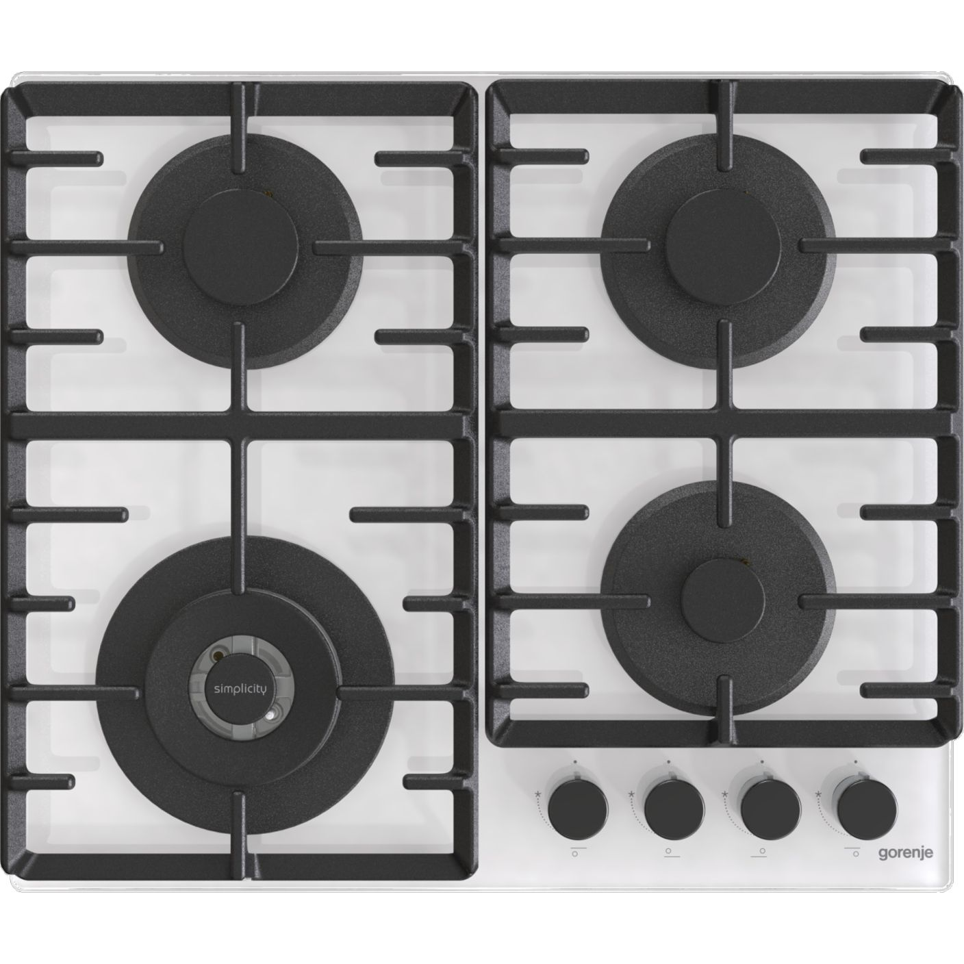 Gorenje GTW642SYW Gáz Főzőlap 60cm Fehér Üveg 4 Égő (GTW642SYW)