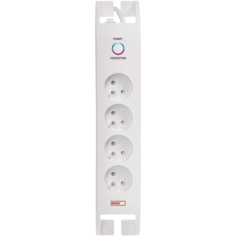 EMOS Túlfeszültségvédő 900J, 4 csatlakozóaljzat, 2m, fehér (1909040200)
