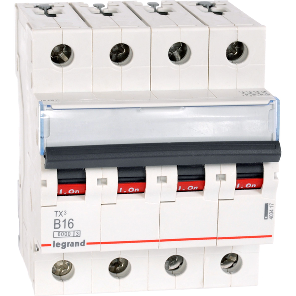 Legrand TX3 kredsløbsafbryder Miniature strømafbryder Type B 4