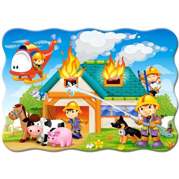 Castorland Fire Brigade in Action 30 pcs Kontúr kirakós 30 db Rajzfilmek