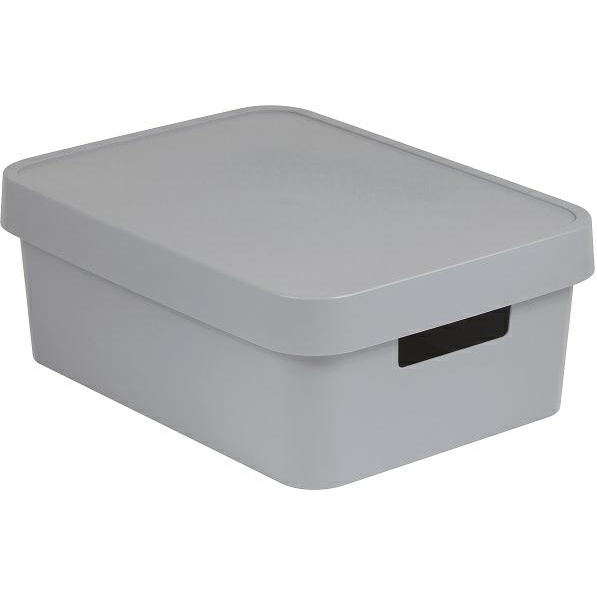 Curver Infinity 11L doboz, világosszürke, tetővel (229246)