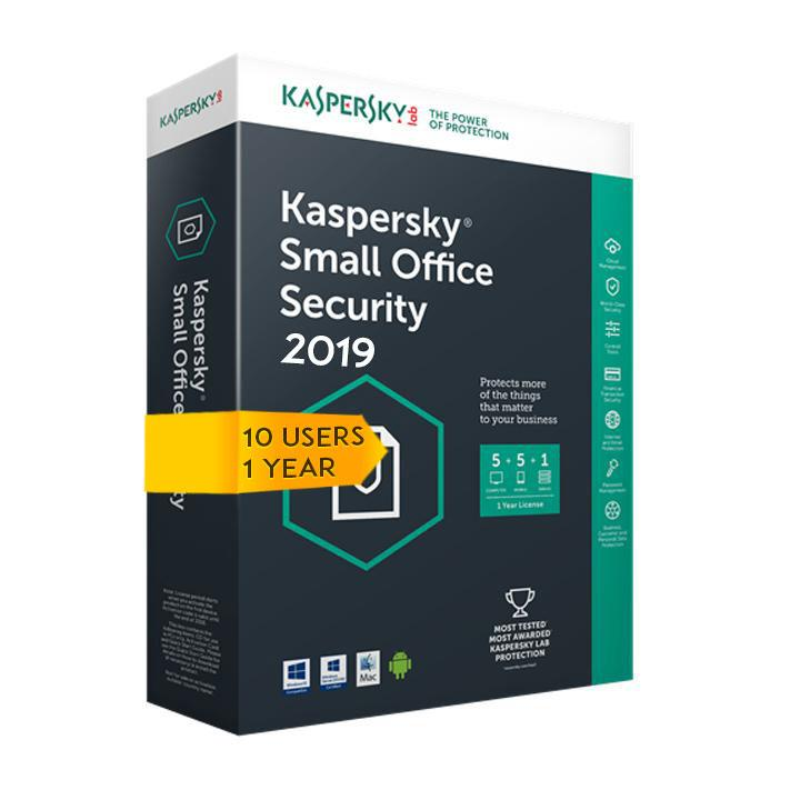 Kaspersky Small Office Security - 10 PC, 10 mobil, 1 szerver / 1 év elektronikus licensz
