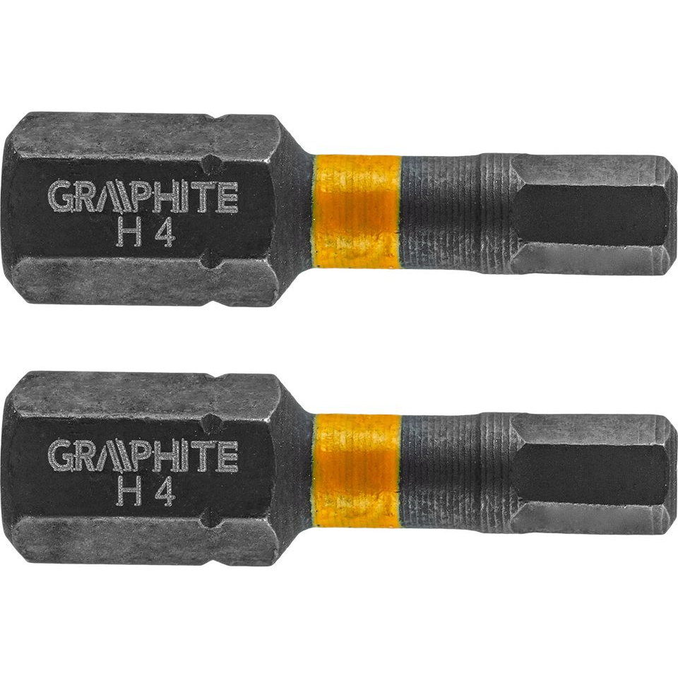 GRAPHITE 56H507 Torziós Ütvecsavarozó Bit, Hatlapú, 4X25mm, 2db (56H507)