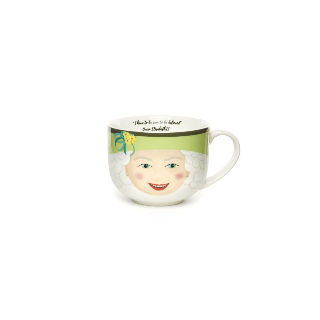 Kikkerland CU305 Erzsébet királynő porcelán bögre 350ml - Mintás (CU305)