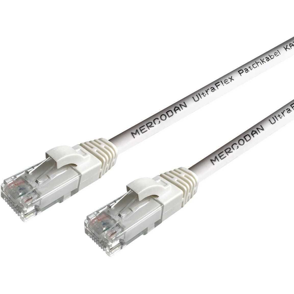 Mercodan Mercodan 371239010 kabel sieciowy Biały 1 m Cat6 U/UTP (UTP) Okrągły