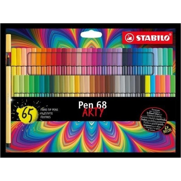 STABILO Pen 68 ARTY viltstift Meerkleurig 65 stuk(s)