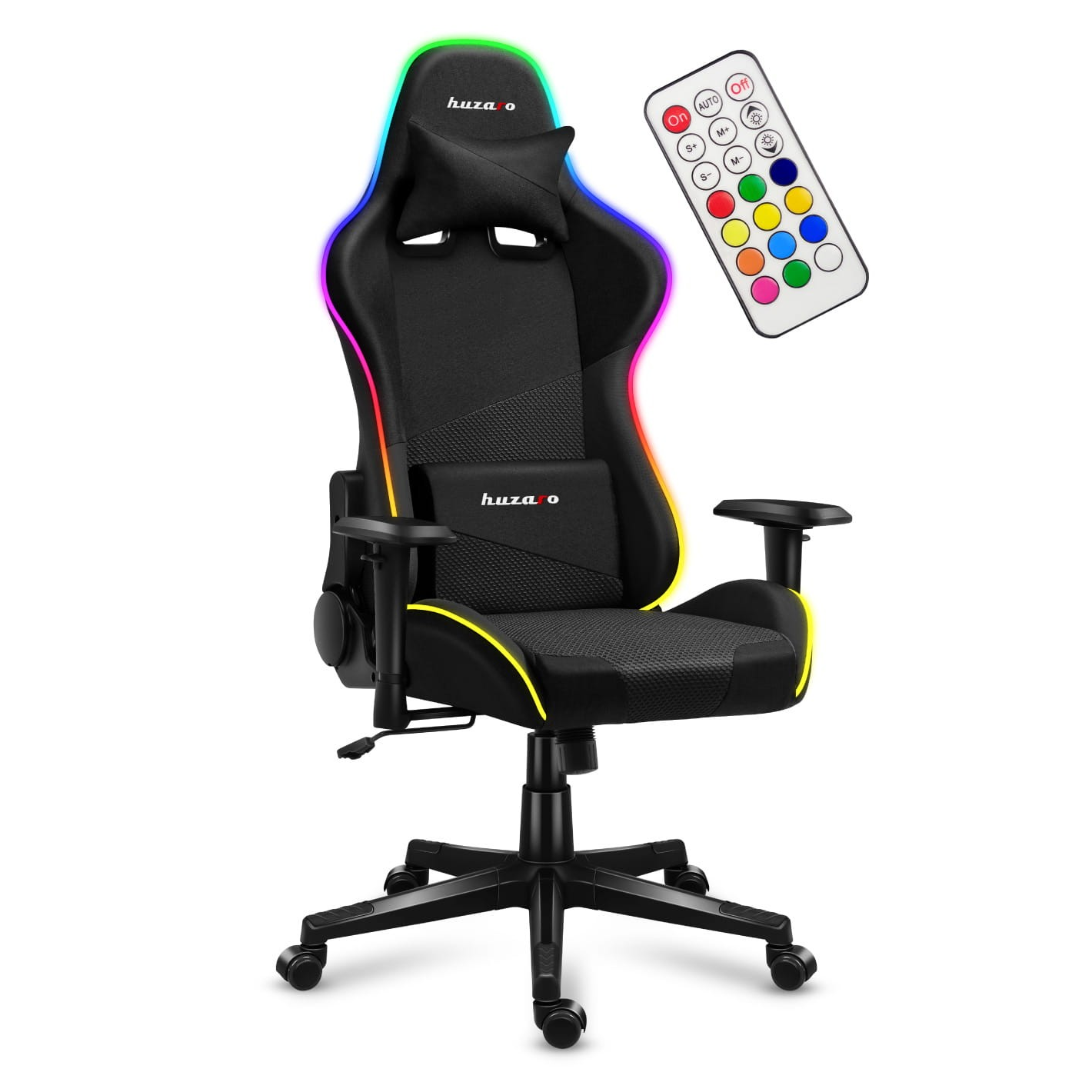 Huzaro Force 6.3 RGB MESH Gamer szék - Fekete (HZ-FORCE 6.3 RGB MESH)